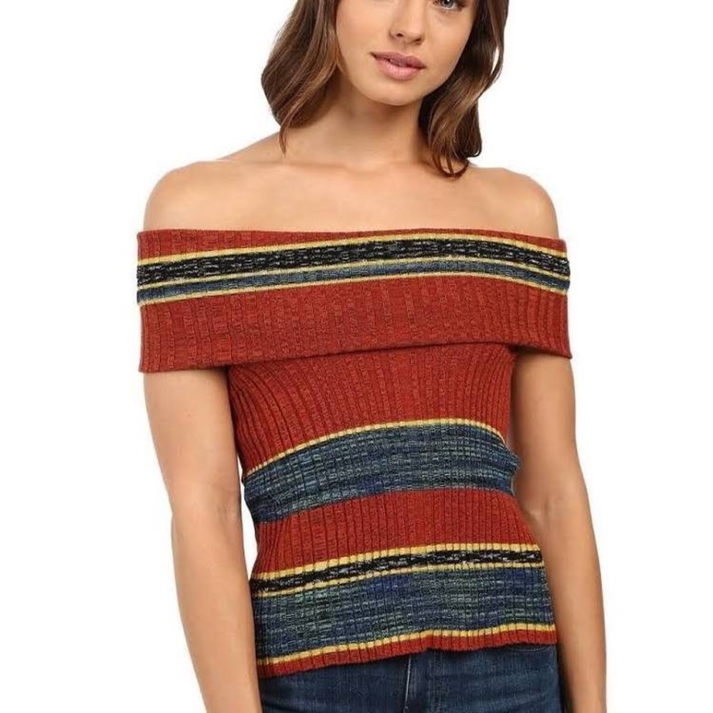 Free People Carly Cowl Stripe Sweater - Picture 3 of 3